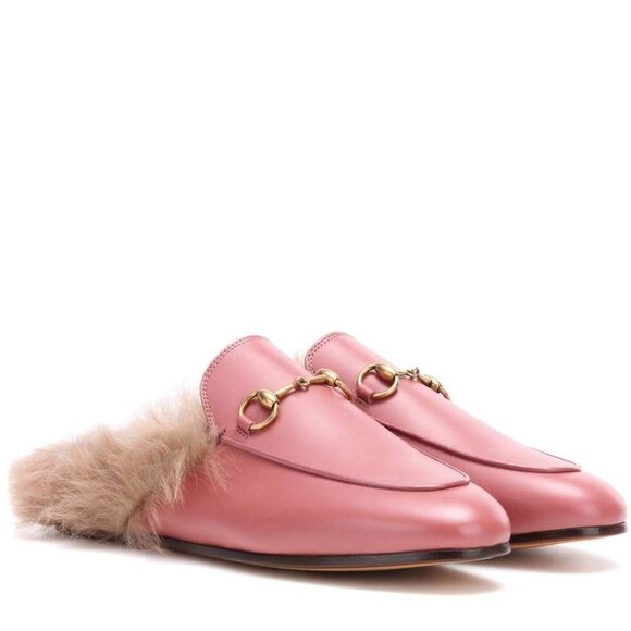 Gucci pink princetown mules with fur - Picture 2 of 12